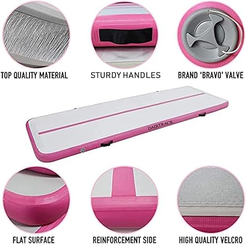 Miniatura 4 de IBATMS - Colchoneta inflable de gimnasia de 10, 13, 16, 20 pies, para entrenamiento de gimnasia, uso doméstico, animadoras, yoga, agua