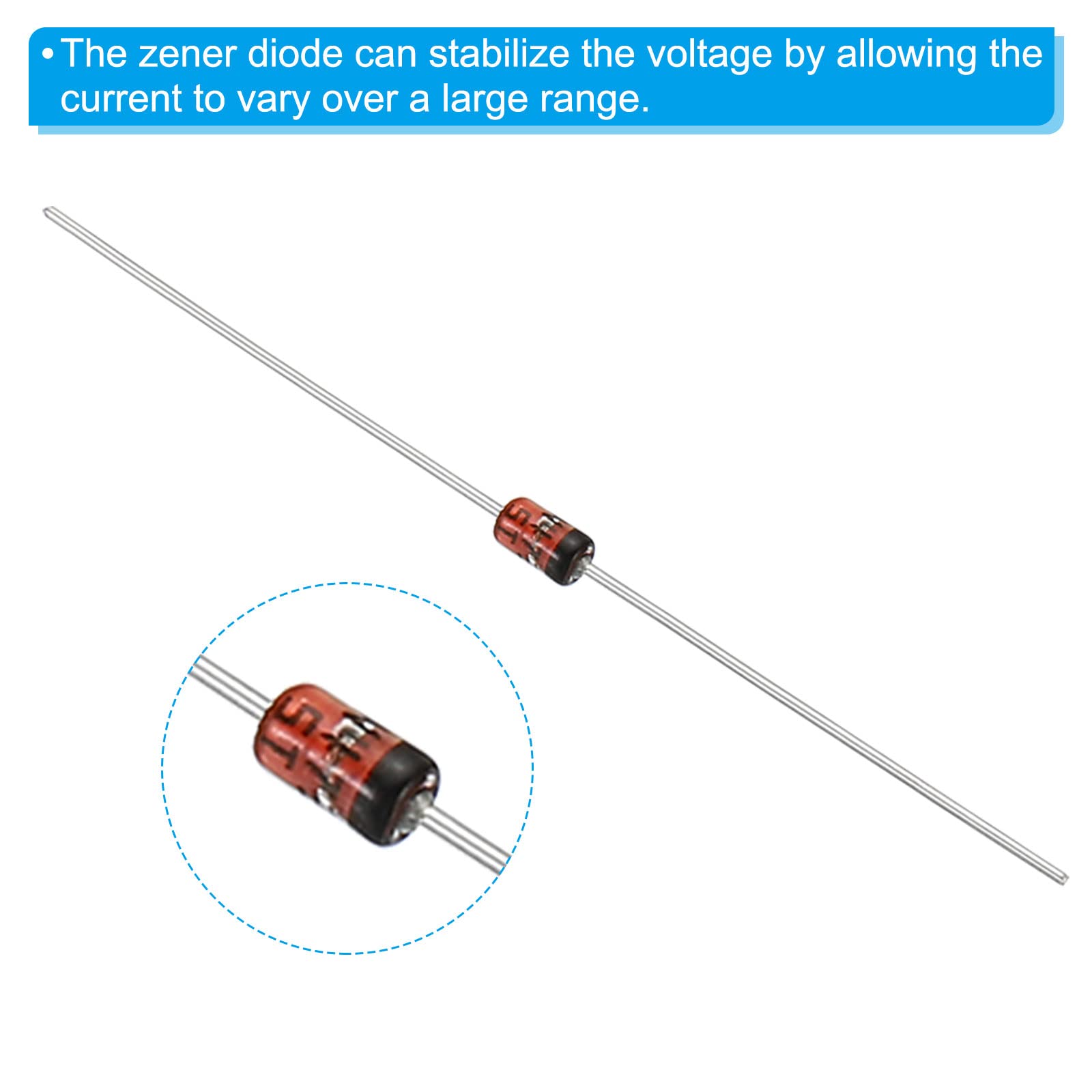 PATIKIL Zener Diode, 20 Pcs 1W Zener Diode Assortment 3.9V DO-41