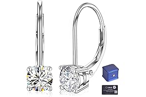 Moissanite Earrings: Exceptional 1.0-2.0ct D Color Sterling Silver Elegance