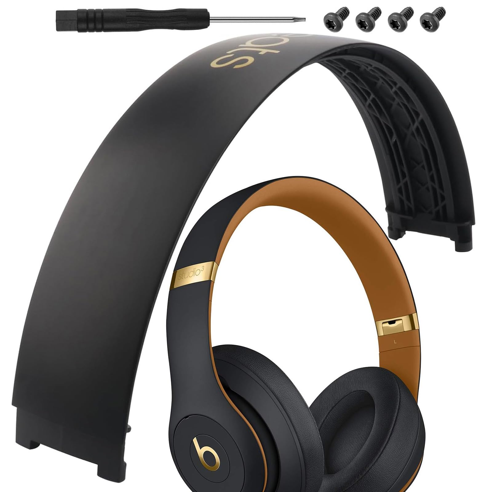 Studio 3 Headband Replacement Parts Accessories Studio3 Arch Head Band Cover Pad Repair Kit Compatible with Beats Studio 3 Wireless Top Headband. (