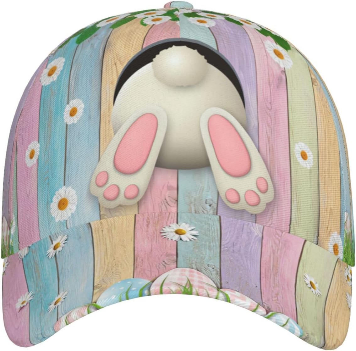 Easter Sun Hat for Women Men Adjustable Easter Bunny Baseball Cap Foldable Running Hats Cap for Outdoor Easter Hat