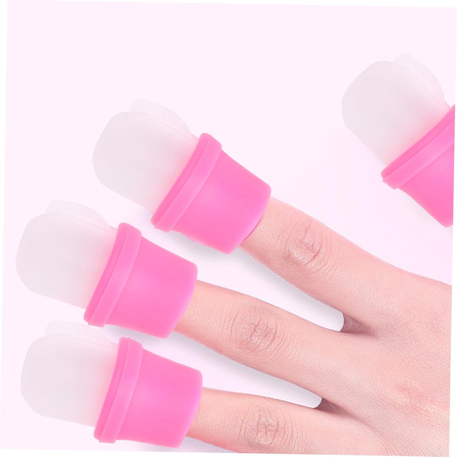 20pcs Nail Polish Remover Tool Silicone Gel Nail Polish Remover Wraps Fit