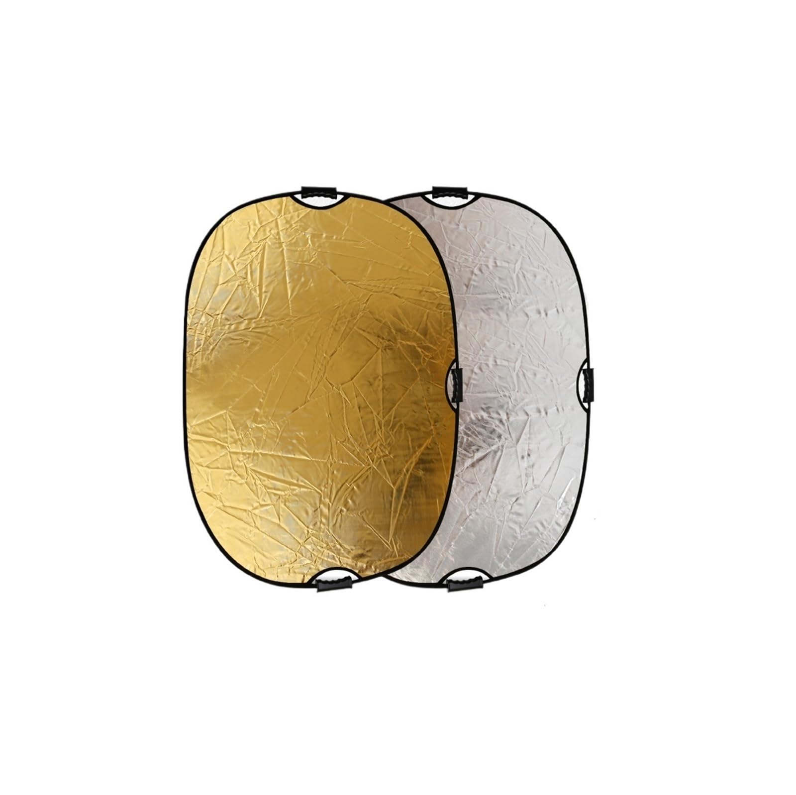 Reflector RF04 de 24 Pulgadas, 5 en 1, 60 x 90 cm, 120, Plateado, Blanco y Dorado, portátil, Plegable, luz, Redondo, for fotografía Estudio(90X120CM G-S)