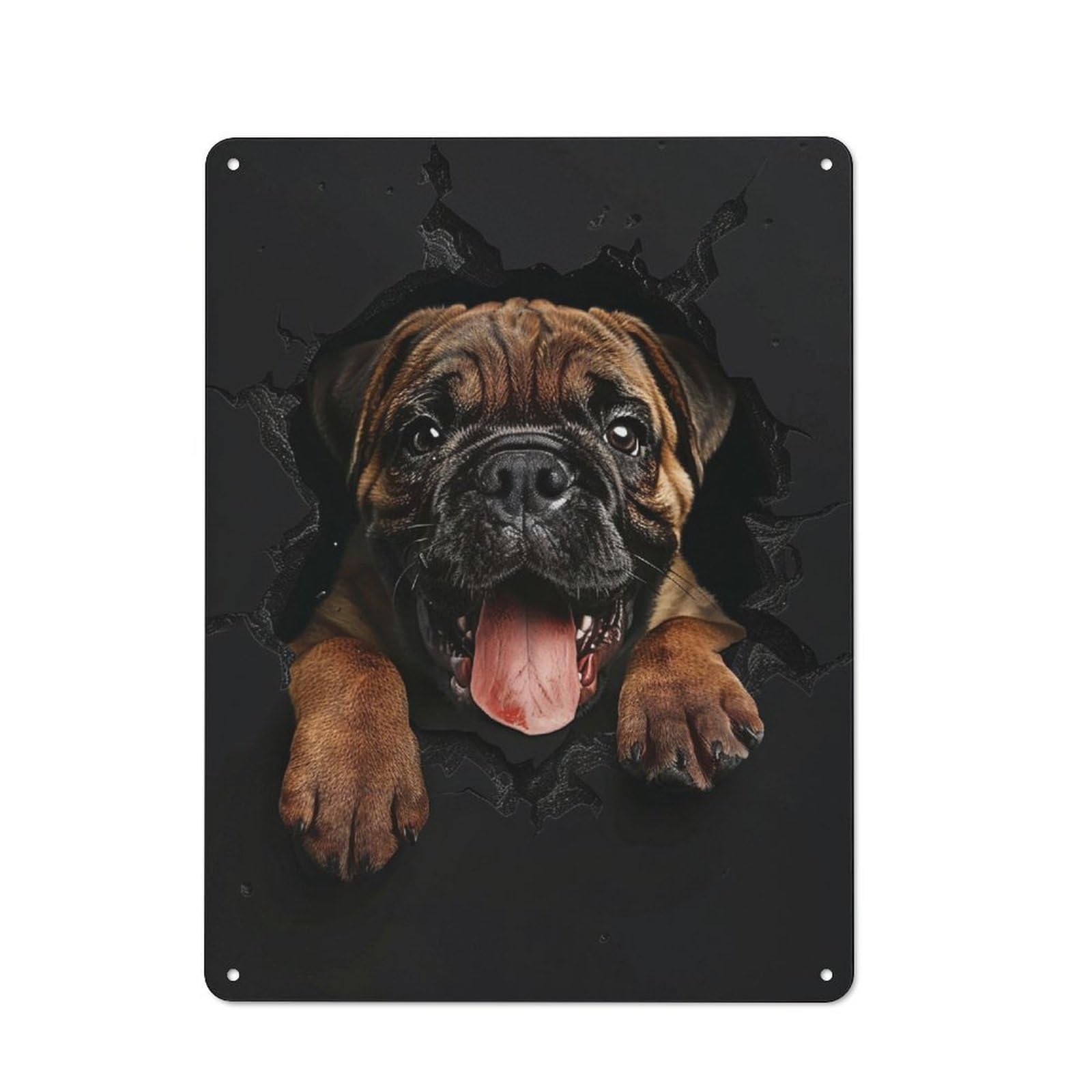 Junmoney Mastiff Tin Sign 40X30cm With For Home Bar Wall, Rustic Decor, For Kitchen, Dining Room And Home Bar Wall Decor