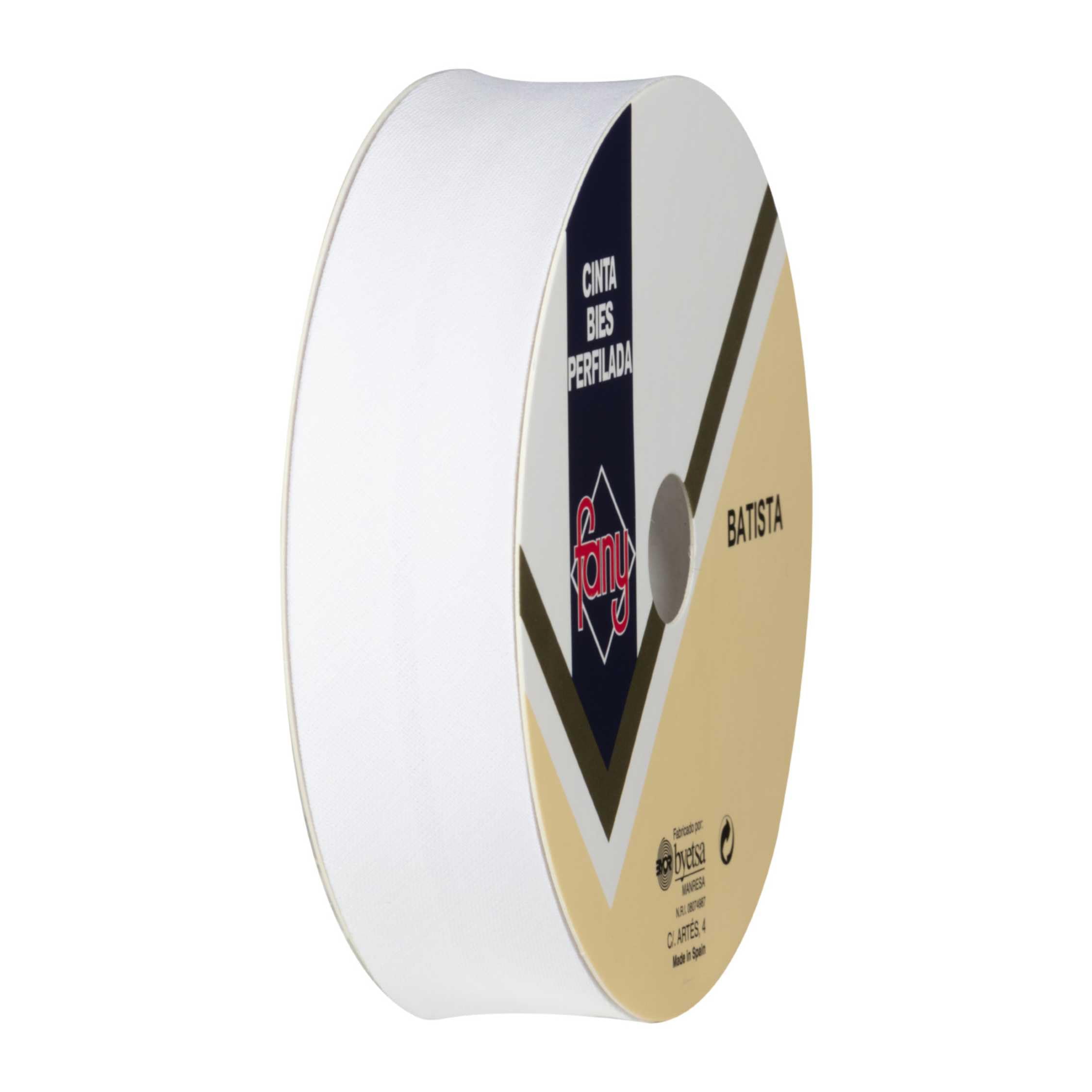 Discover Lifestyle & Fashion Fabrics Bias Binding Tape Polycotton Poly Cotton Sewing Piping Bunting Decorative Trim Edging Hemming Huge Colour Range | 18mm Wide (25 Metre Roll, White)