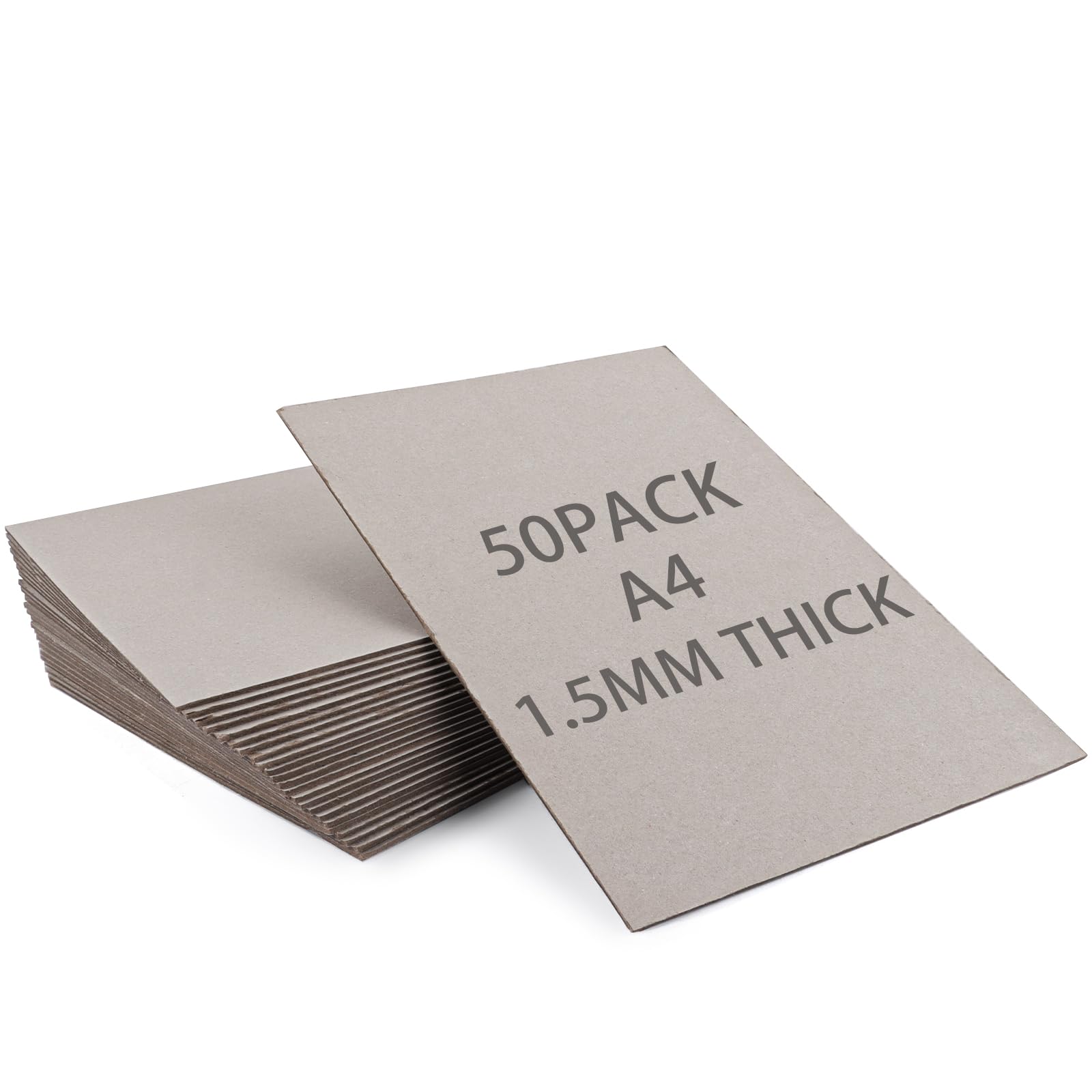 SHUESS 50 Sheets A4 Greyboard - 1500 Micron A4 (29.7 X 21 cm) Mount Board - Double-Side Grey Board - Thick Cardboard for Model Making, Thick 1.5 MM-image-22