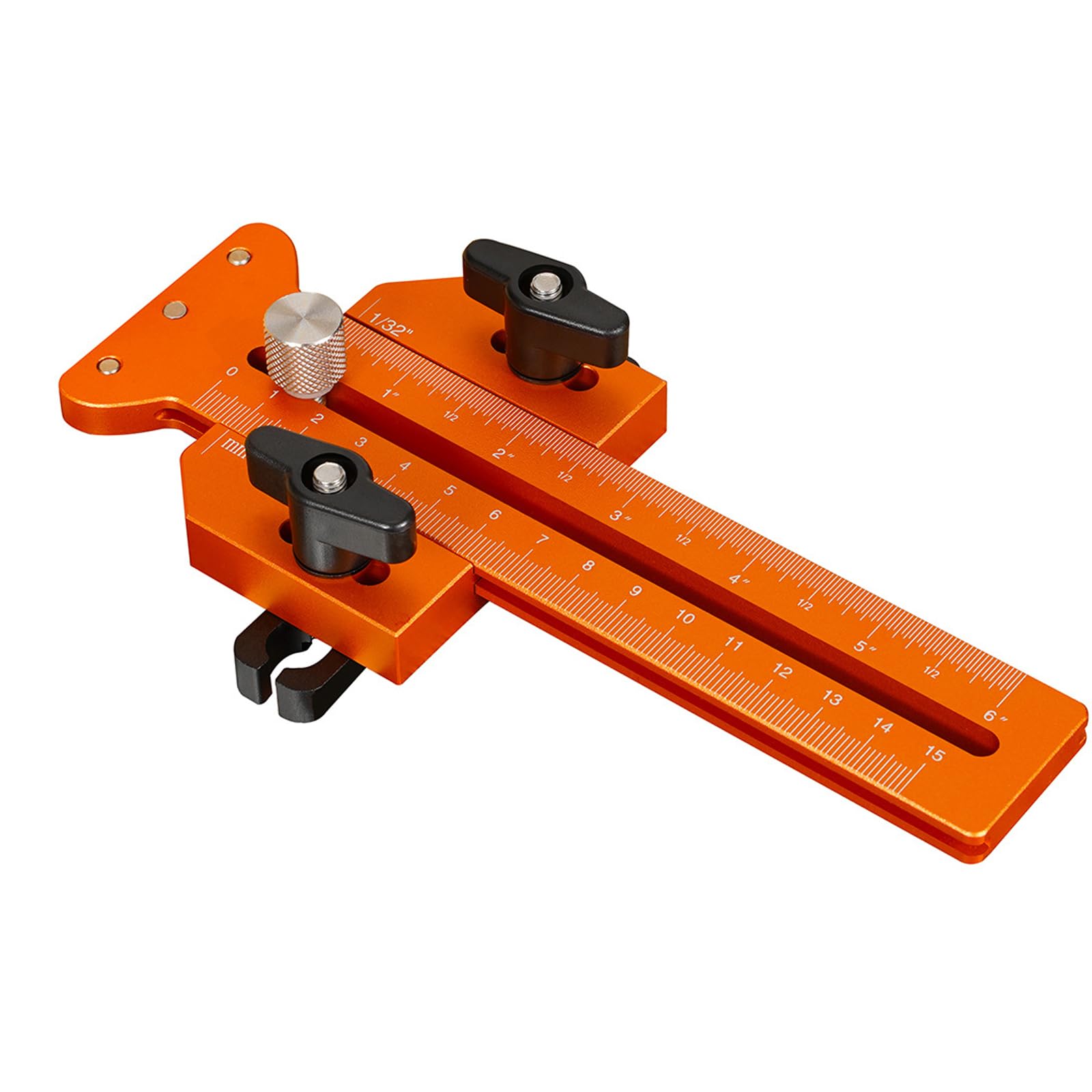 Woodworking Cutting Guide with Duals Locking Sliders for Accurate Sawed Positioning on T Track Workbenches Observed Fence Positioning Tool