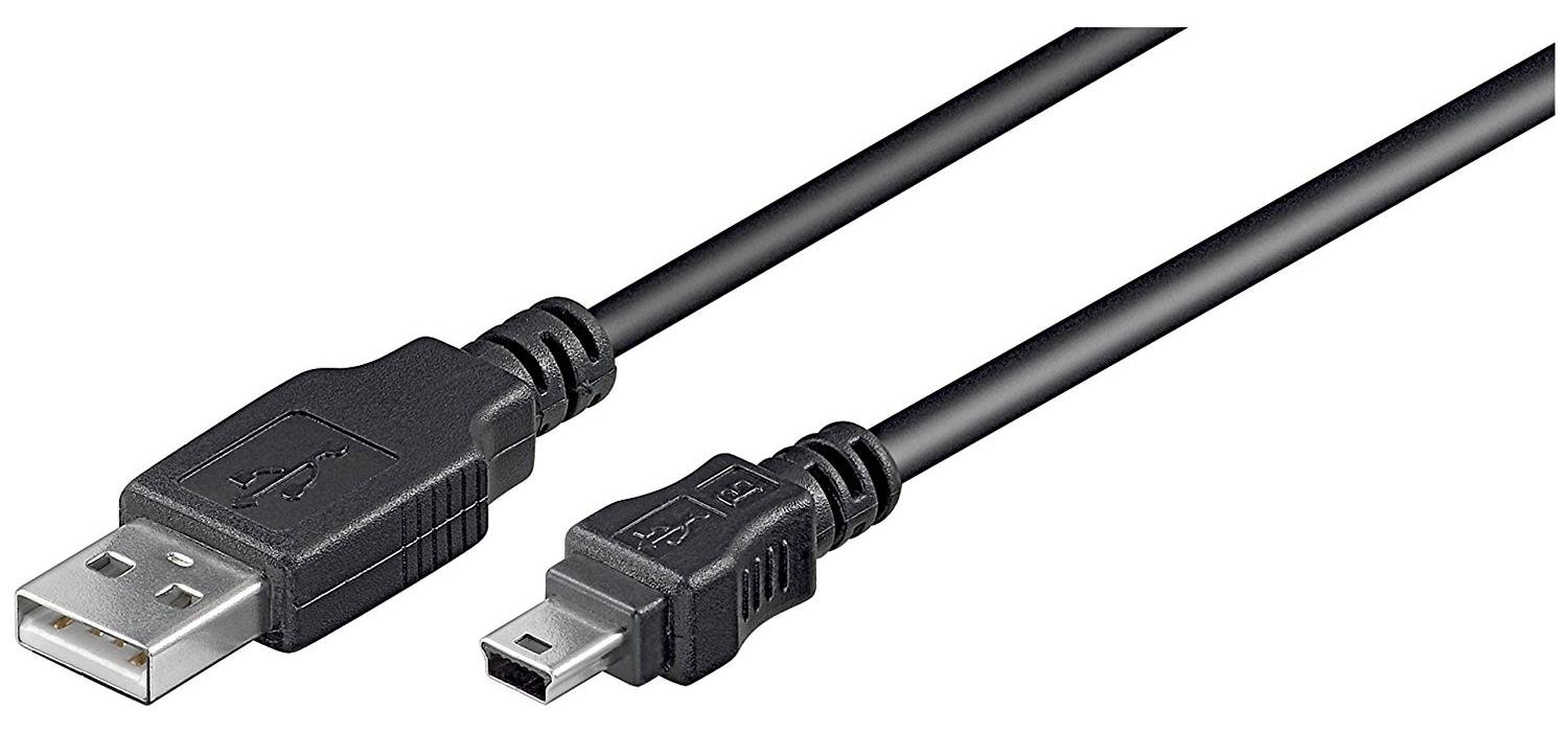 Goobay 50768 USB 2.0 Hi-Speed Cable, Black, Type B, 5-pin, 3m Length