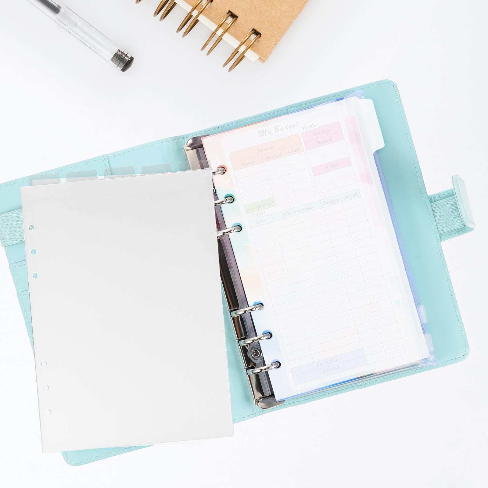 Mipcase Divisori Per Indice in Pvc Trasparente Linguette Staccabili Per Quaderni e Planner Uso Ufficio e Scuola