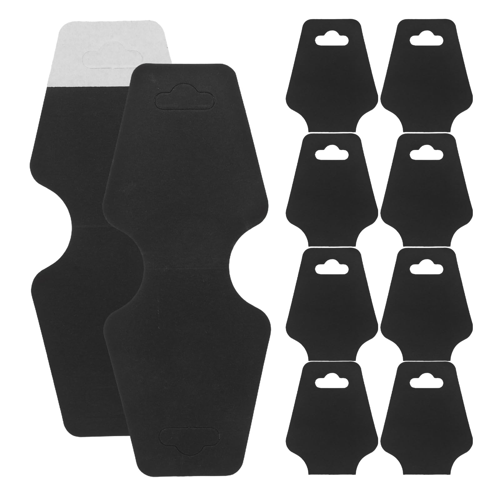 HOMSFOU Cartes de Présentation Bijoux en Papier Kraft Noir, Lot 400 Pièces