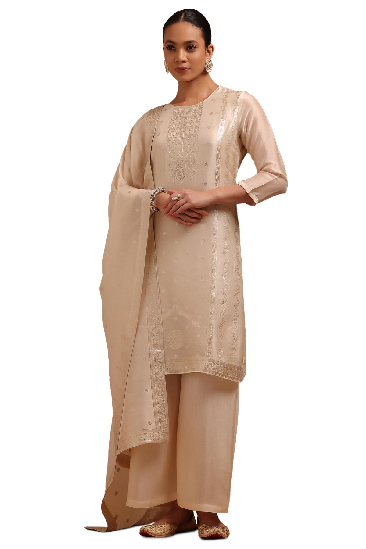Soch Zari - Set completo da donna in broccato con tessuto Zari