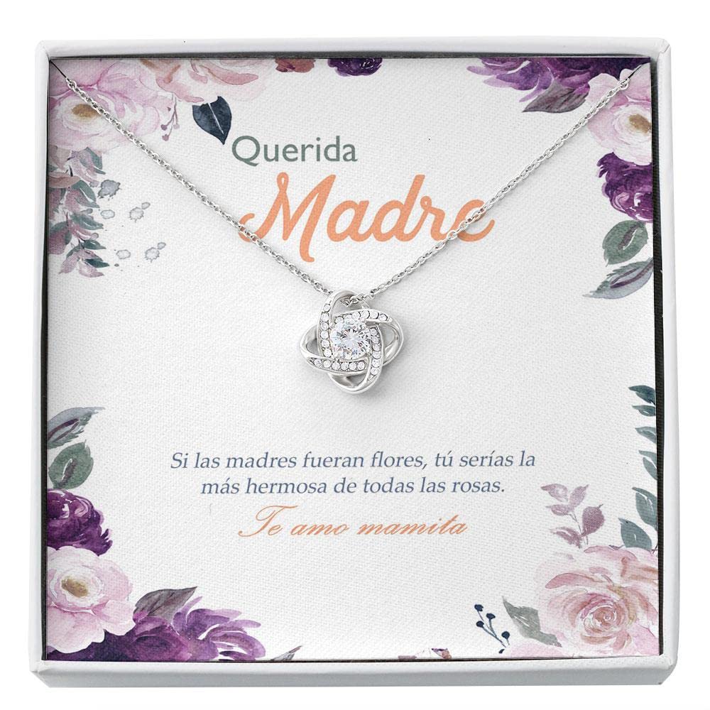 rakva925 Sterling Silver Gift Mom Necklace, Spanish Mom Gift Mejor Madre Amor Latina Mother Card Madre Necklace Gift Spanish Christmas Gift Collar Navidad Custom Necklace