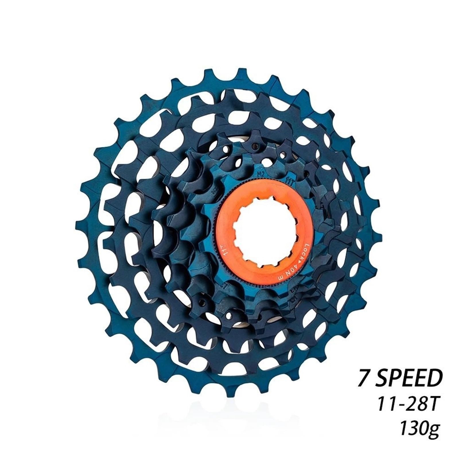 kaseta Pasuje do składanego roweru ZTTO 7 Cassette 7 Speed ​​11-28T Freewheel 130g 7V 28T ULT Sprocket BMX CNC K7 HG System Wolnobieg do roweru(7s 11-28T Navy Blue)