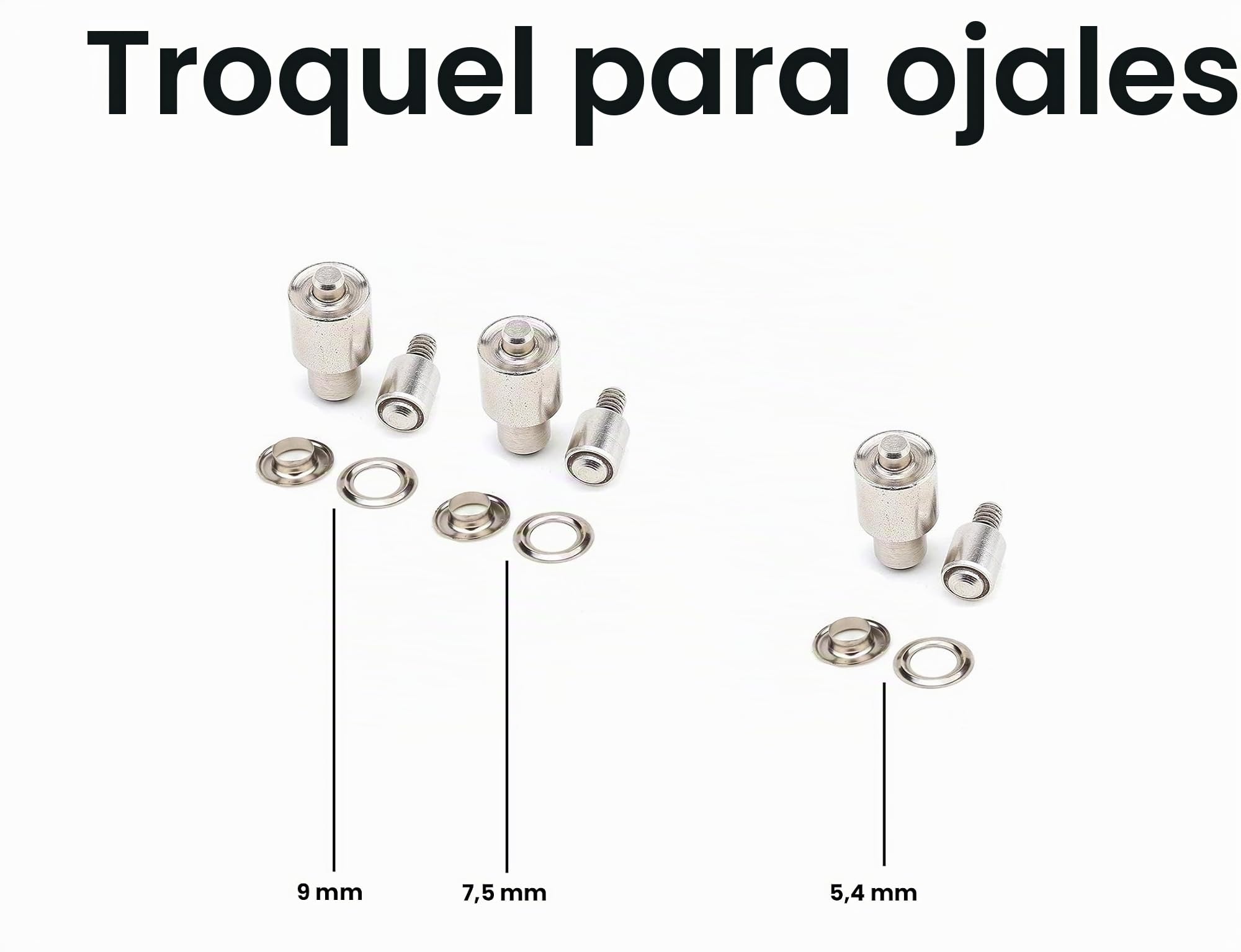 Juego de máquina de prensa manual para instalar remaches, ojales, broches y botones de cubierta de tela