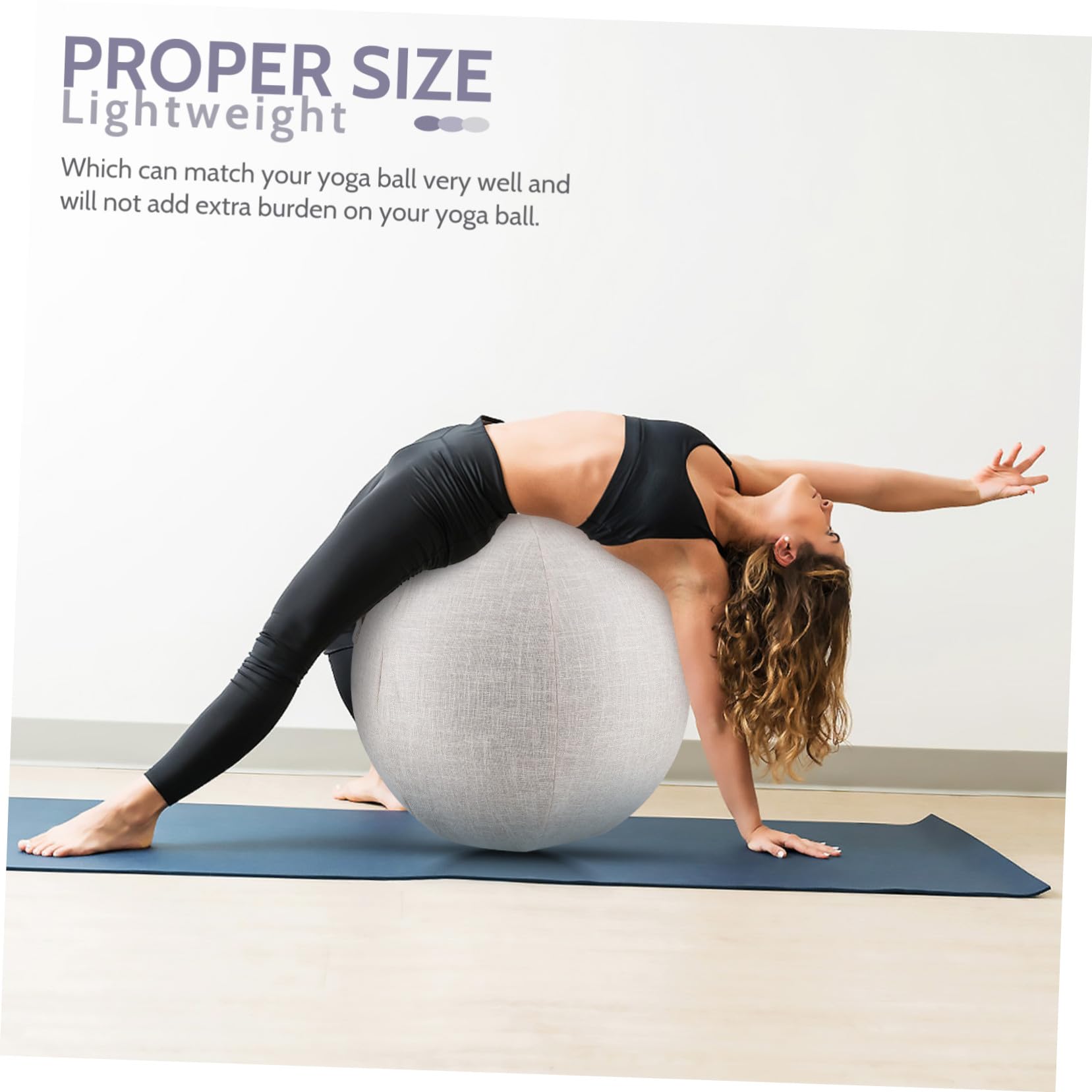 Yoga Ball Schutzhülle Atmungsaktiv Baumwoll-leinen Waschbarer Bezug Für Gymnastikball Schutz Vor Schmutz Und Beschädigung Geeignet Für Yoga Und Fitness