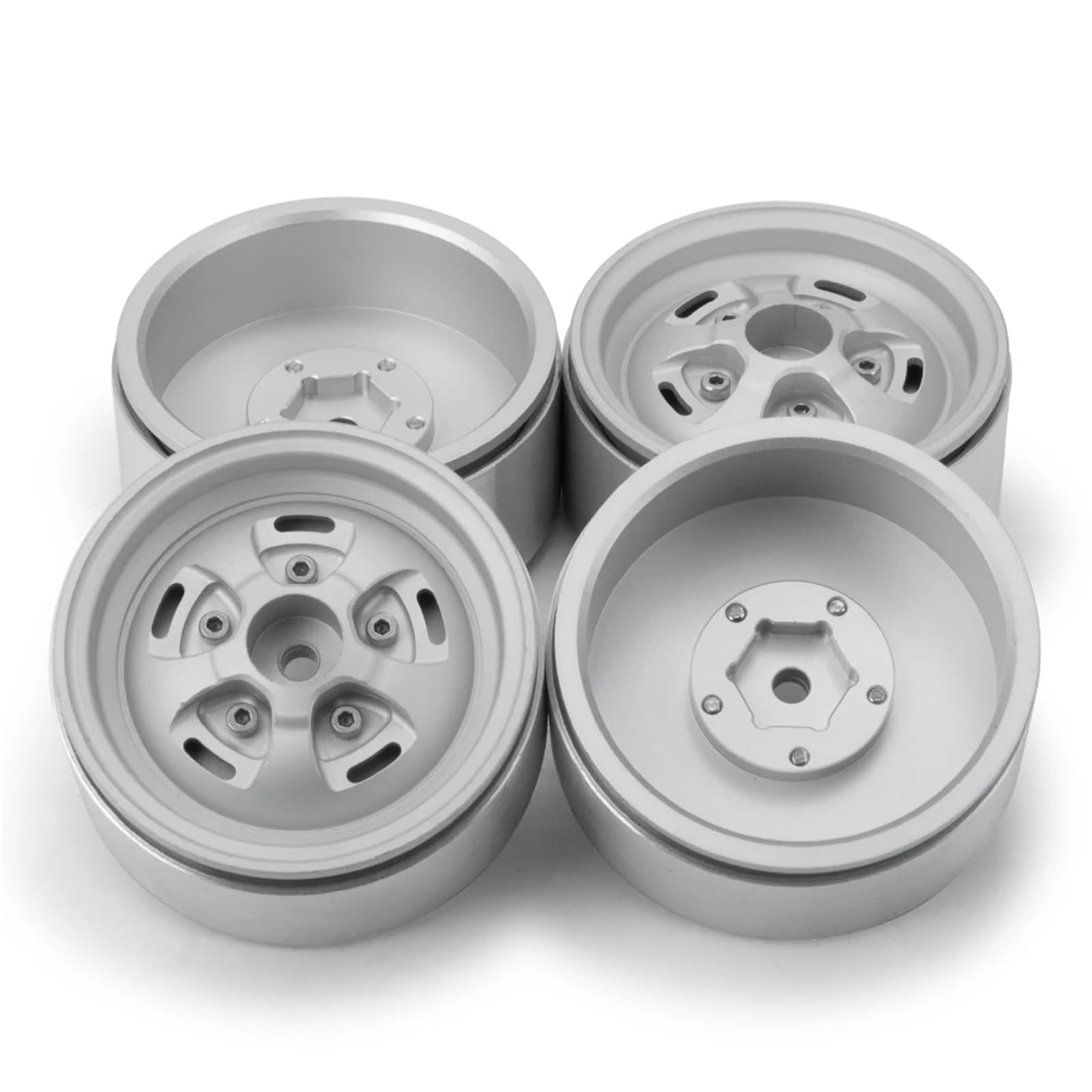 Accessoires RC pour Axial pour SCX10 90046 CC01 D90 pour TRX4 F350 pour TRX6 1/10 4 Pièces 1.9 Pouces Jantes À Billes Jantes De Voiture sur Chenilles RC Moyeux