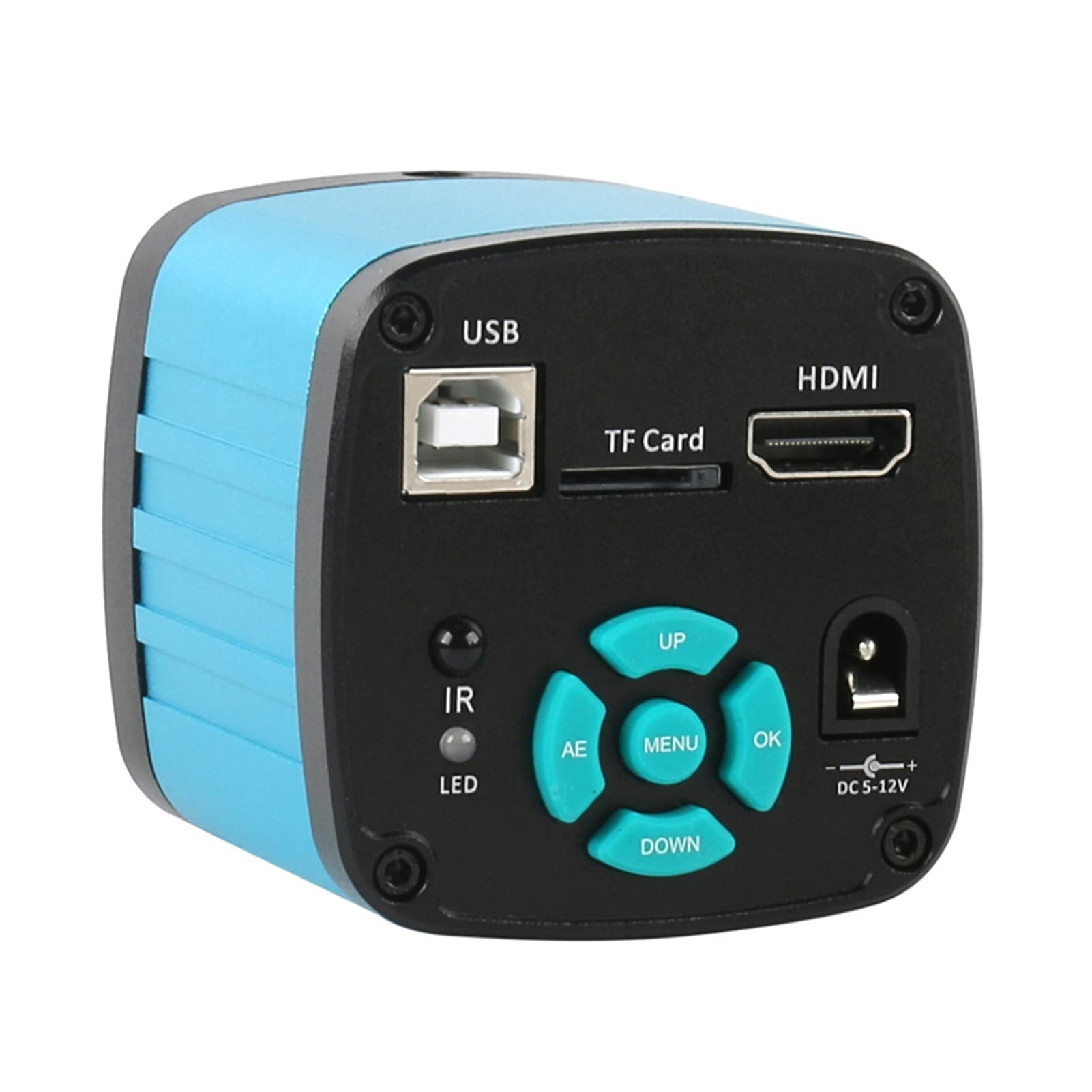 Microscope 4K 1080P 48MP Video Lab USB Microscope Camera C Mount LED Light for Phone Repair 100X 130X 180X 200X 300X 500X Zoom(Camera)