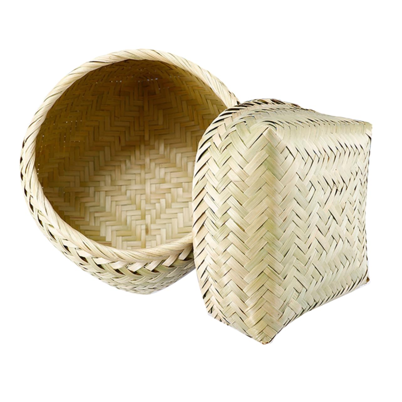 VINTORKY 1pc Bread Box Rattan Woven Fruit Basket Woven Bread Seagrass Basket Woven Baskets with Lids Basket with Lid Storage Baskets Home Kitchen Storage Basket Light Green Wooden