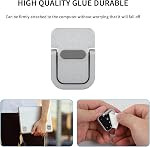 2 Pcs Mini Supports pour ordinateur portable, Support pour ordinateur portatif invisible, Support de clavier en alliage de zinc autocollant, Support pliable pour ordinateur portables de bureau Tablettes Notebook (Argent)