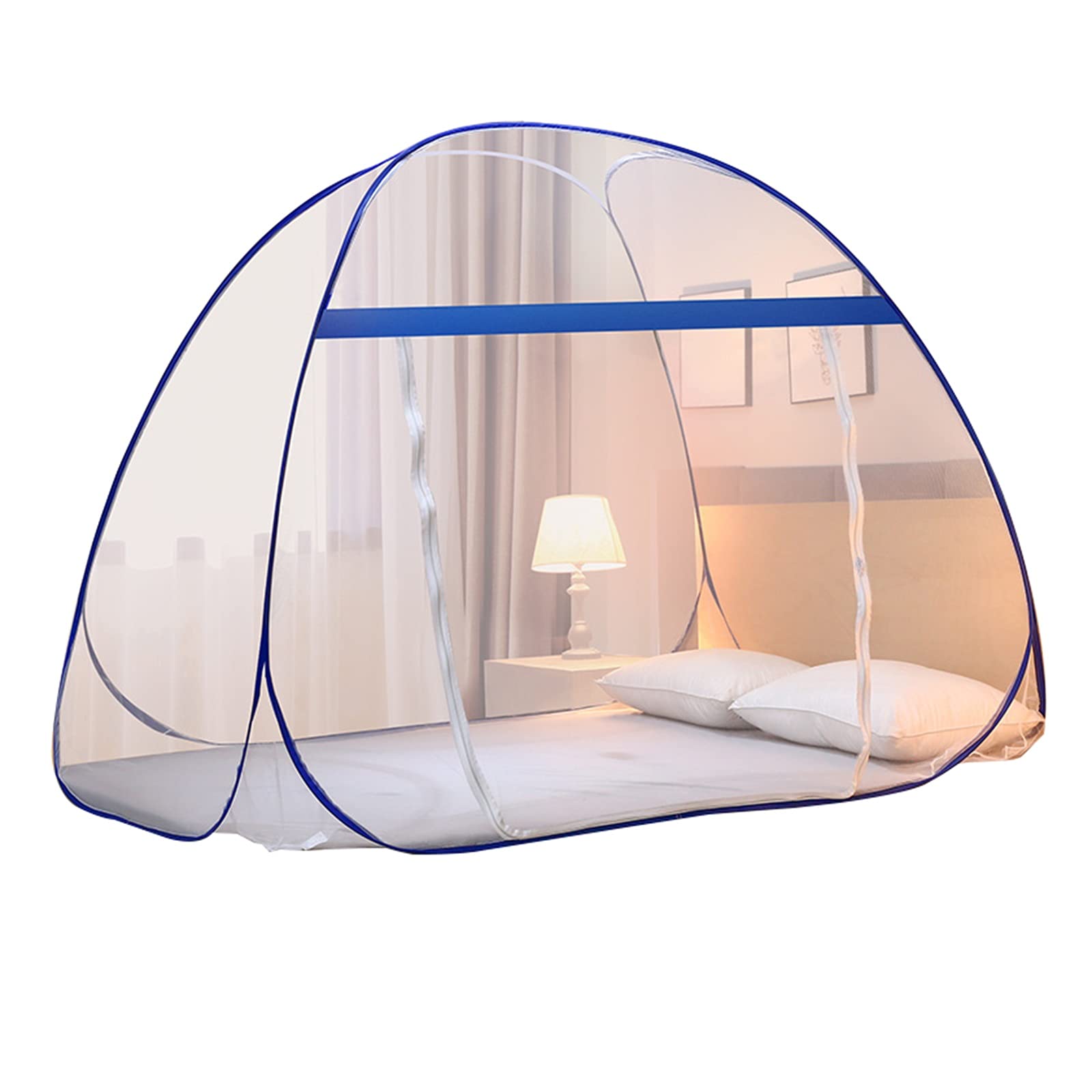 GJMSSMY Pop-up Mosquito Net Foldable Mosquito Net Tent, Fall-proof Mosquito Net, Bedroom Pop-up Mosquito Net, installation (Color : Style 1, Size : 1.2x1.92x1.45m)