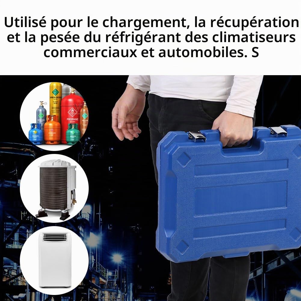220lb/100kg Electronique Numérique Réfrigérant Chargement Poids Balance Balance de Réfrigérant Électronique Balance de réfrigérant numérique Échelle de poids de réfrigérant A/C