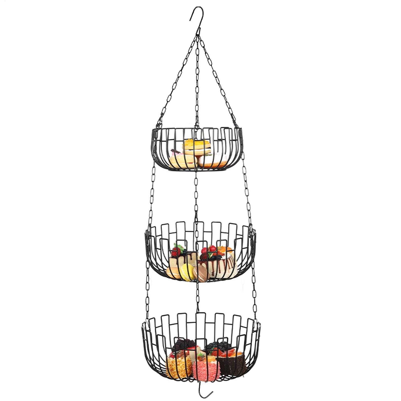 Soporte para colgar cesta de frutas y verduras desmontable para baño y cocina