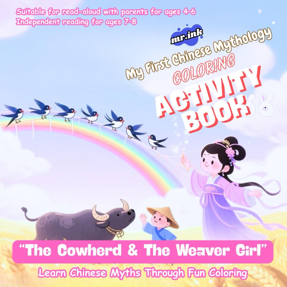 The Cowherd and The Weaver Girl: My First Chinese Mythology Coloring Book - Dreams and Wonder