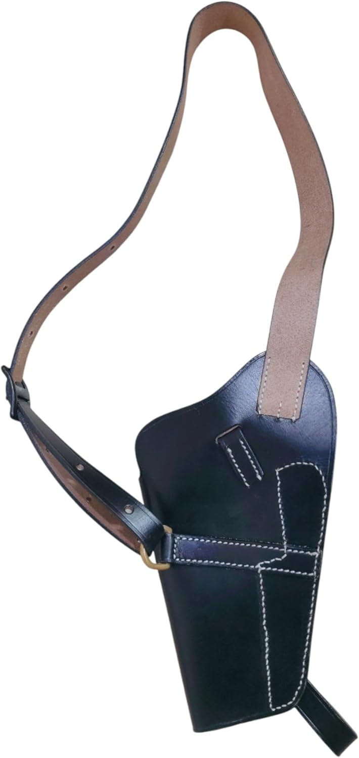 Army WWII U.S. M3 Colt M1911 Shoulder Holster with WWII US M1911 / 1911 .45 Ebony Wood Pistol Grips - Reproduction (Combo)