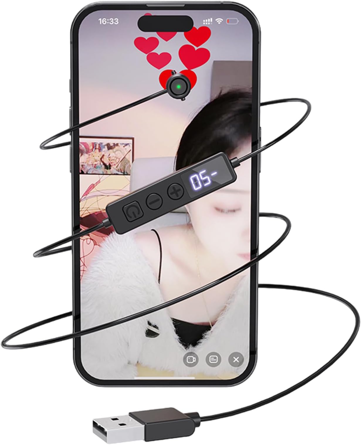 Auto Tapper, Phone Clicker, Adjustable Speeds Tapping Device Digital Display for Live Broadcasts Games App Testing Computer Tablet Remote Work