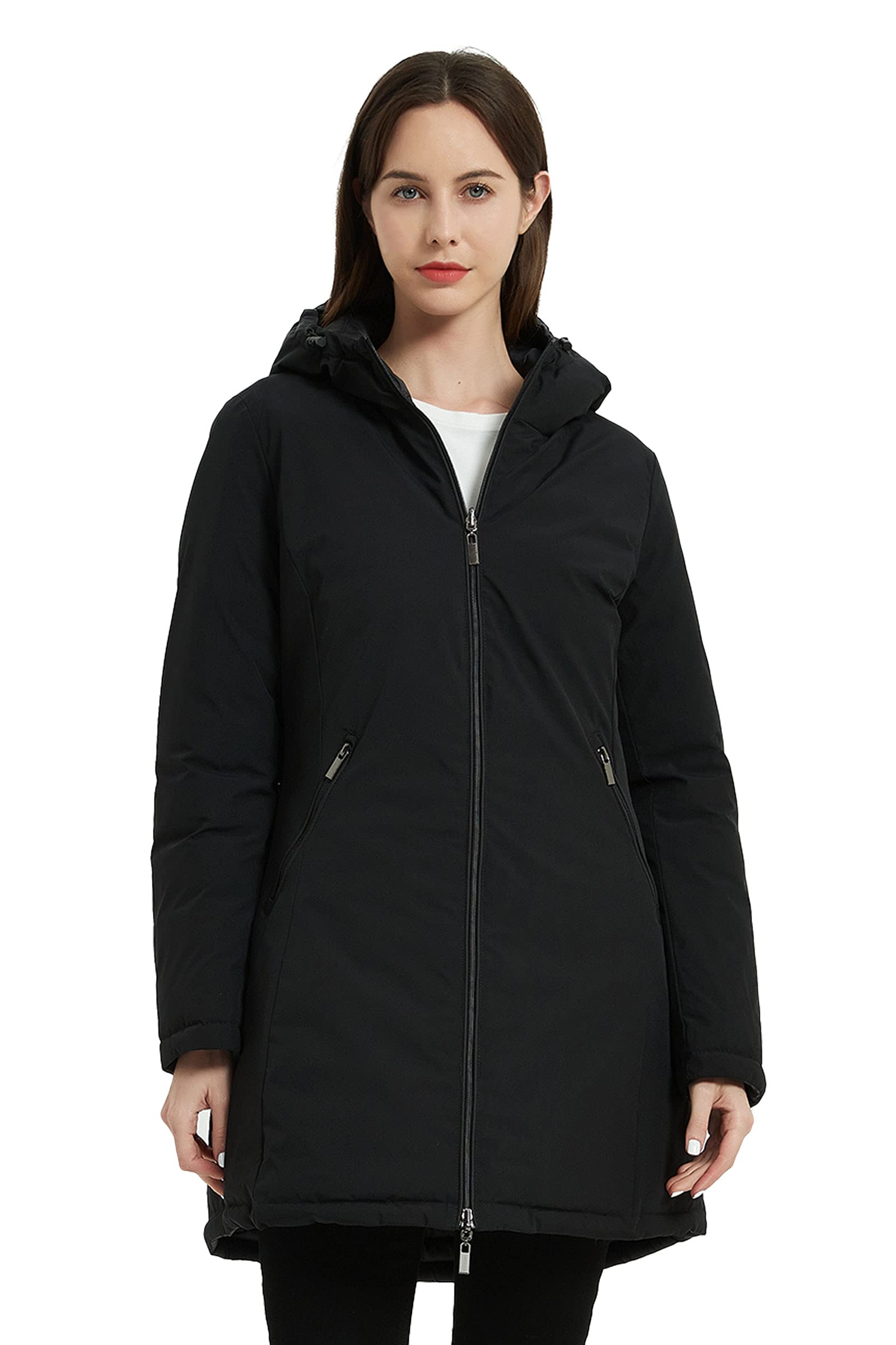 Giolshon Donna Puffer Giacca Reversibile Vestiti Invernali Caldo Trapuntato Leggero Lungo Cappotto a Bolle Imbottito con Cappuccio