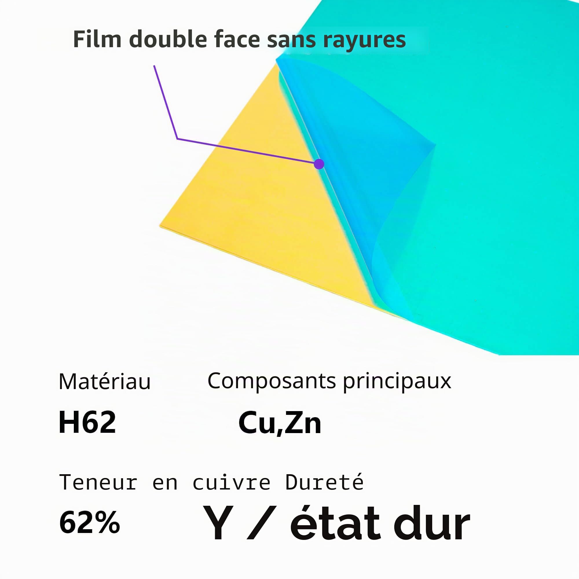 Lot de 2 plaques en laiton de 1 mm, en laiton, plaques en laiton 18 cm x 18 cm x 1,0 mm (2 pièces)