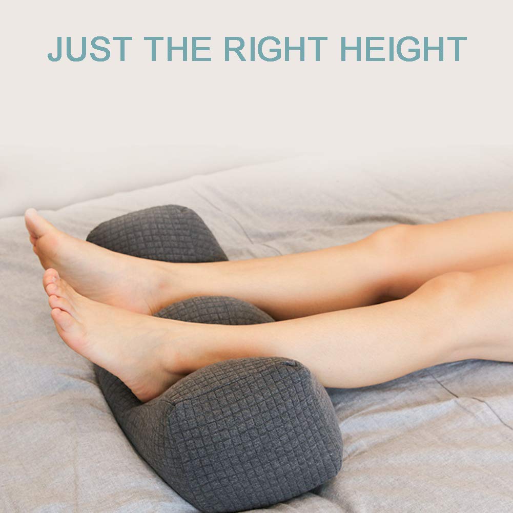 Almohada ortopédica de elevación de piernas, cojín elevador de piernas de alta densidad para mayor comodidad y apoyo, contorno de cama, reposapiés para espalda, cadera, rodilla, pierna y alivio del