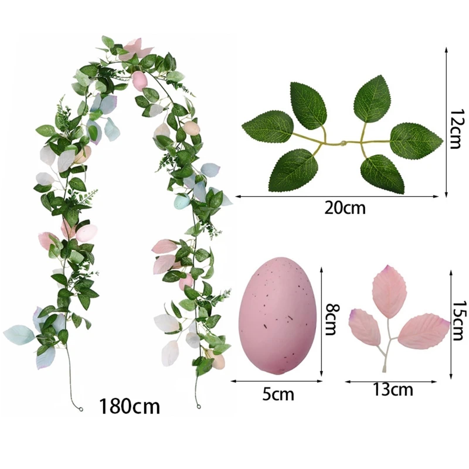Guirlande de Verdure Artificielle, Lot de 3 guirlandes de Vigne artificielles en rotin de 180 cm, Fausses glycines for décoration de Porte de Jardin