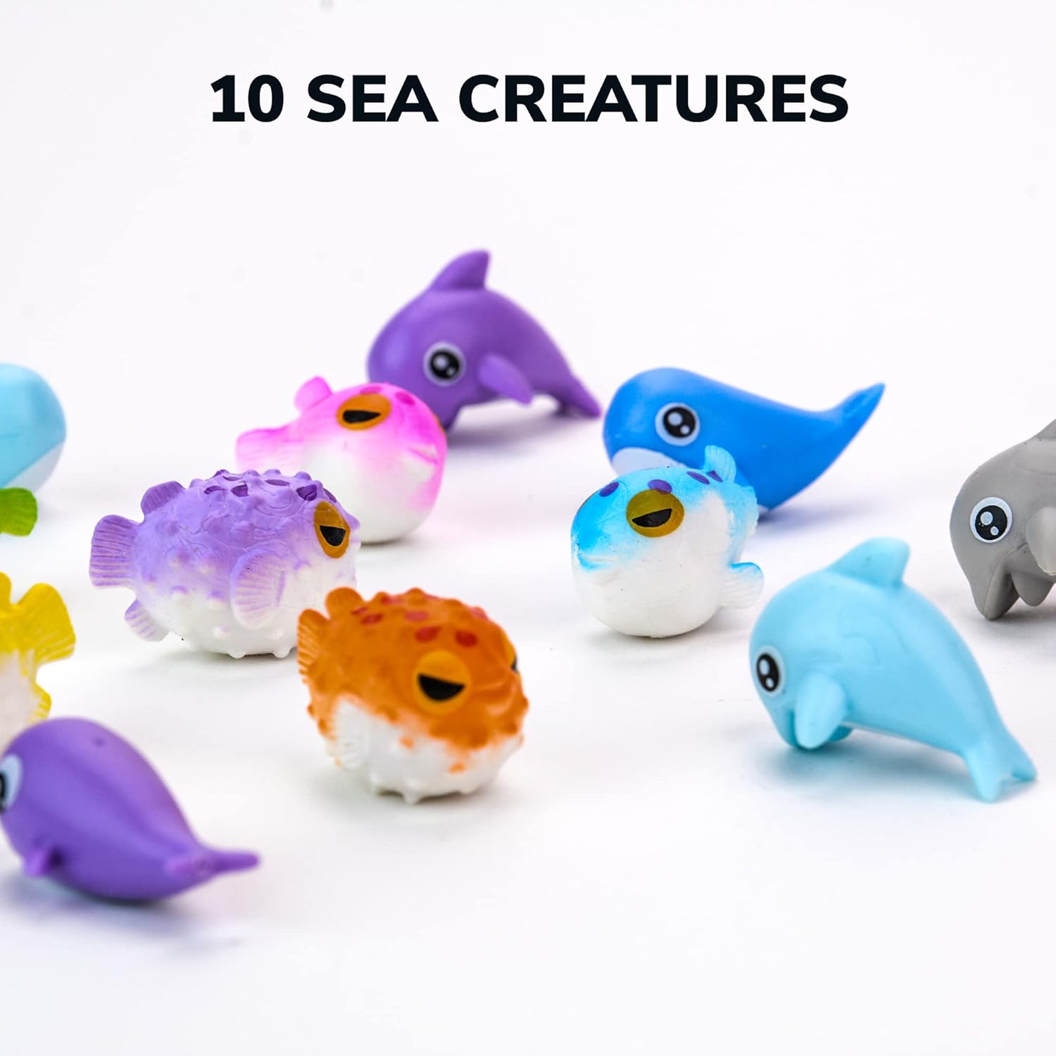 Sea Animals Mini Toys - 100pcs Bulk Sea Creatures - Easter Egg Fillers, Party Favors, Classroom Prizes, Vending Machine Toys