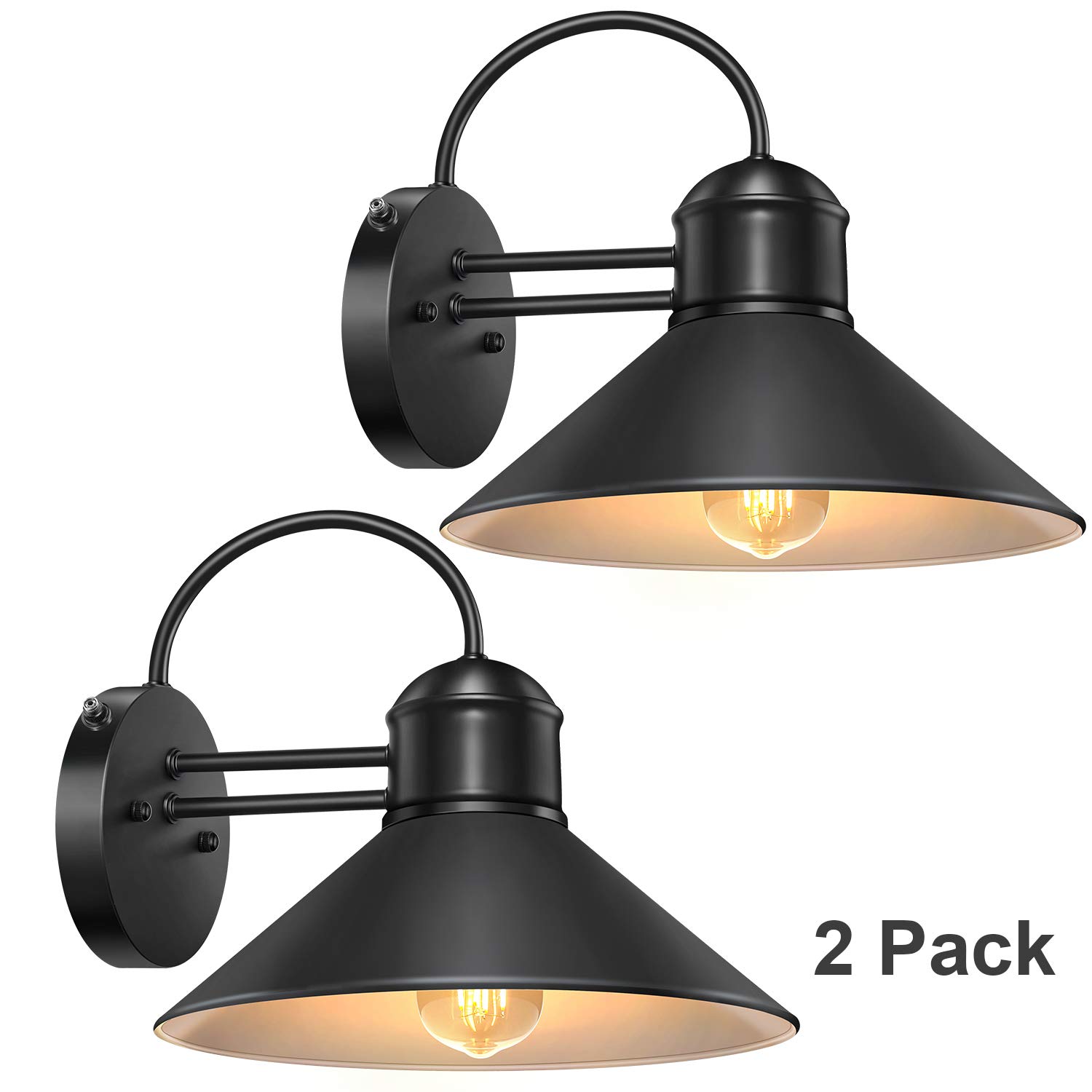 Buy 2 Pack Outdoor Wall Lights, Dusk to Dawn Sensor Wall Sconce