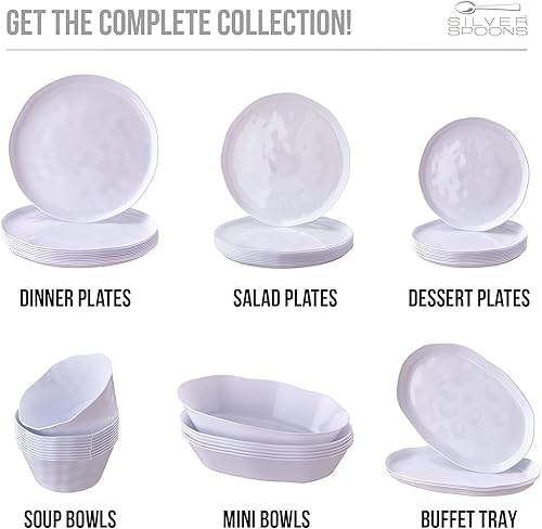 Miniatura 2 de Hammered Design - Platos de sopa de plástico para fiestas, (10 unidades) cuencos de sopa desechables resistentes, 16 onzas, platos de aspecto fino