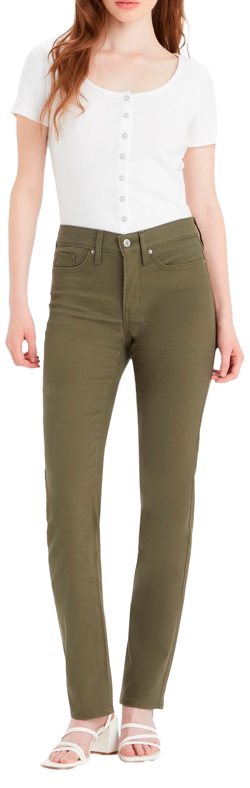 Levi's Women's 312 Shaping Slim, Olive Night Twill, 30W / 32L