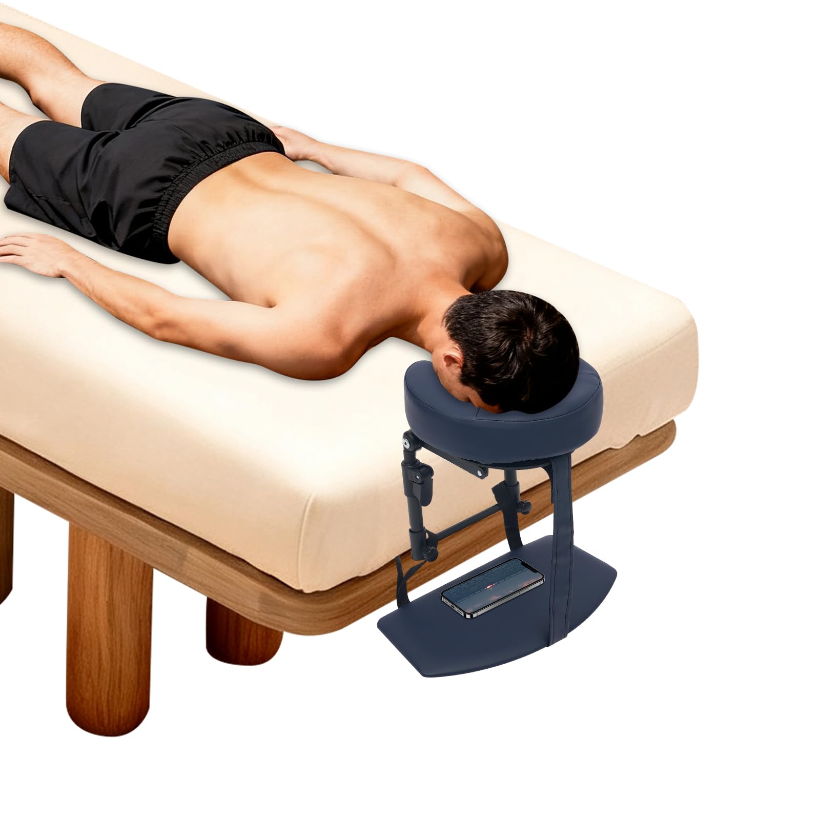 Poggiatesta da massaggio regolabile, lettino da massaggio per il viso, cuscino regolabile in altezza 14-45 cm, culla viso con piattaforma cuscino a forma di U, per poltrona da massaggio e letto spa