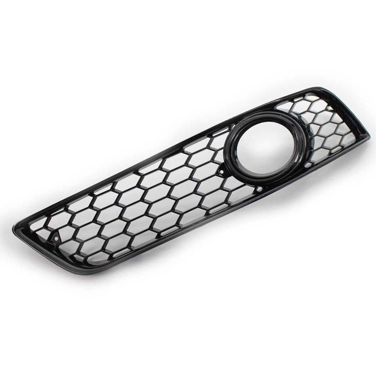 Parachoques delantero izquierdo y derecho negro estilo panal parrilla parrilla niebla bisel cubierta accesorios compatibles con Audi A3 8P 2008-2012 (todo negro)