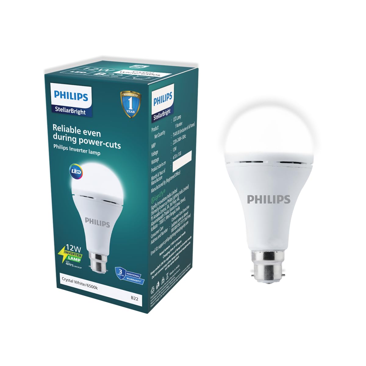 Philips 12W Emergency Bulb | Rechargeable Emergency Bulb for Power Cuts | Backup : 4hrs, Cool Day Light,Pack of 1-image-24