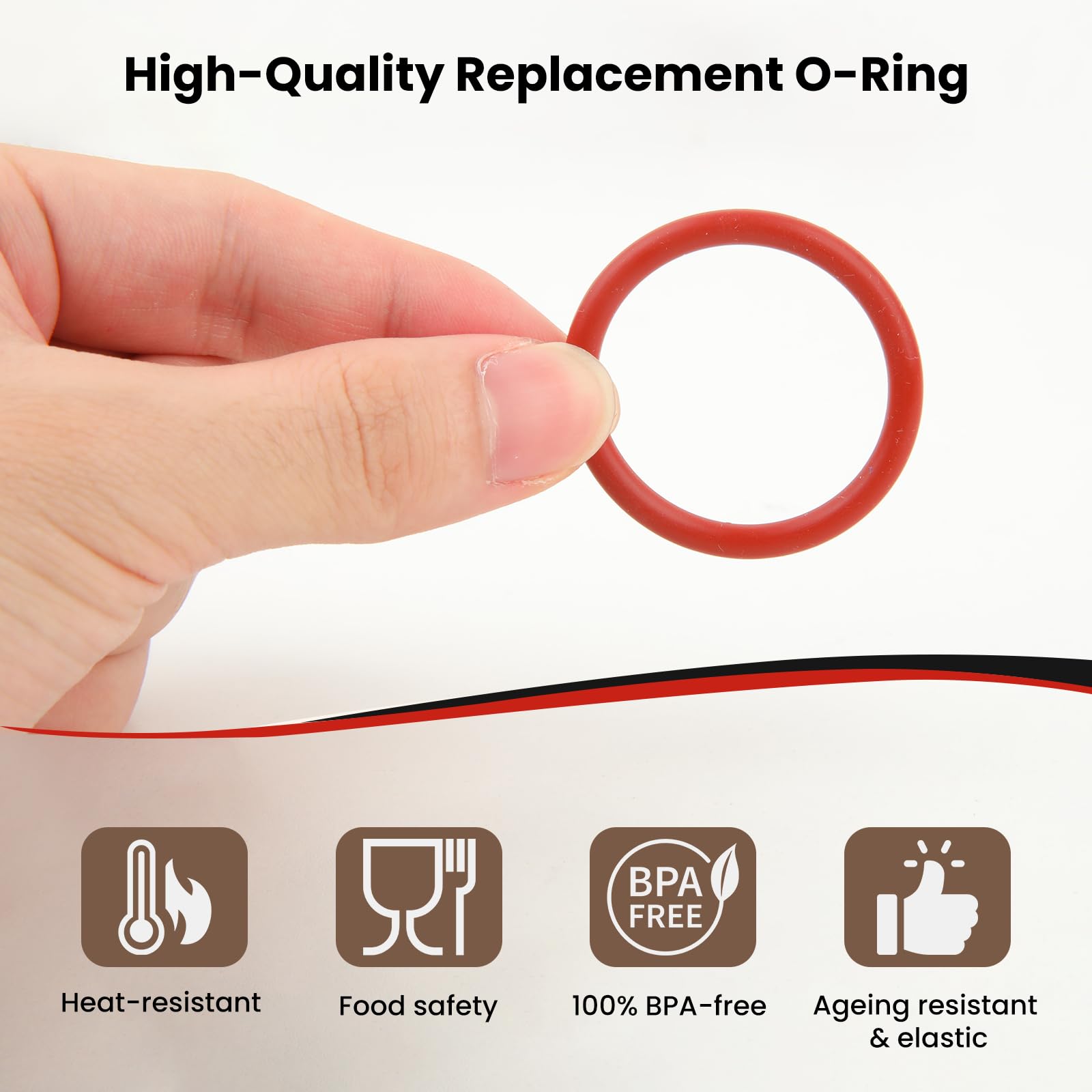 Coffee Machine O-Ring & Grease Set: Replacement Sealing Rings with 15 Silicone Gaskets + 10g Silicone Grease +5 Cleaning Brushes Accessories for Philips/Saeco/Gaggia Series Espresso Machines - 4