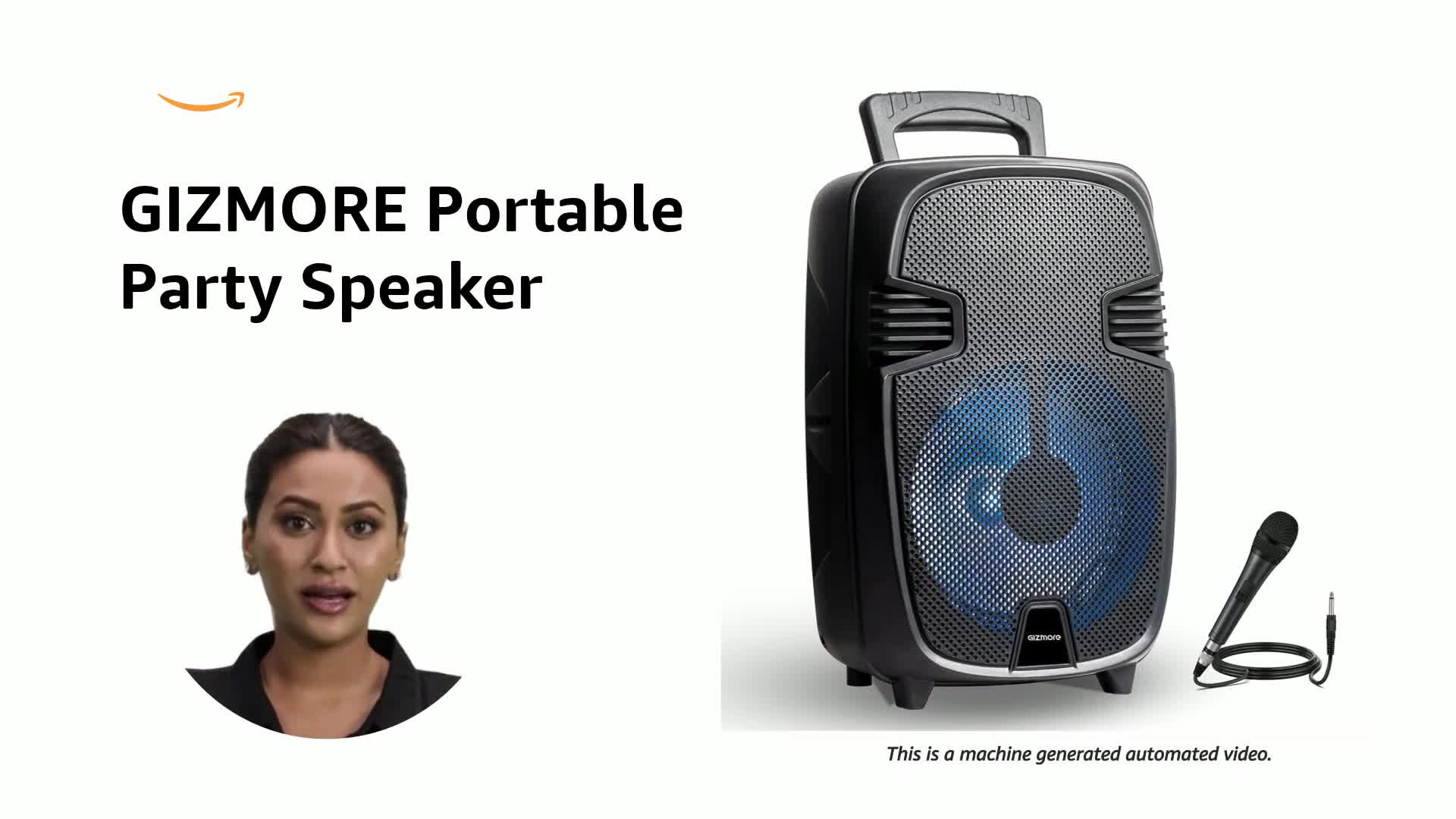 GIZMORE GIZ WHEELZ T1000 Pro Bluetooth Party Speaker with Trolley