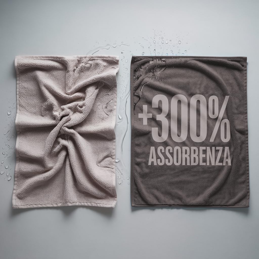 Asciugamano Sportivo in Microfibra Super Assorbente 30x100 cm Grigia – Fascia Fitness Multiuso per Palestra, Corsa, Yoga – Rinfrescante da Bagnata, Antisudore da Asciutta (Grigio)
