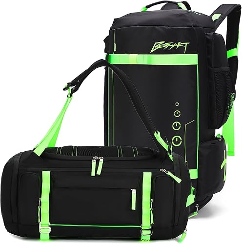 BESMART 40L 2 in 1 Convertible Gym Duffel Bags,Large Sport Backpack for Men