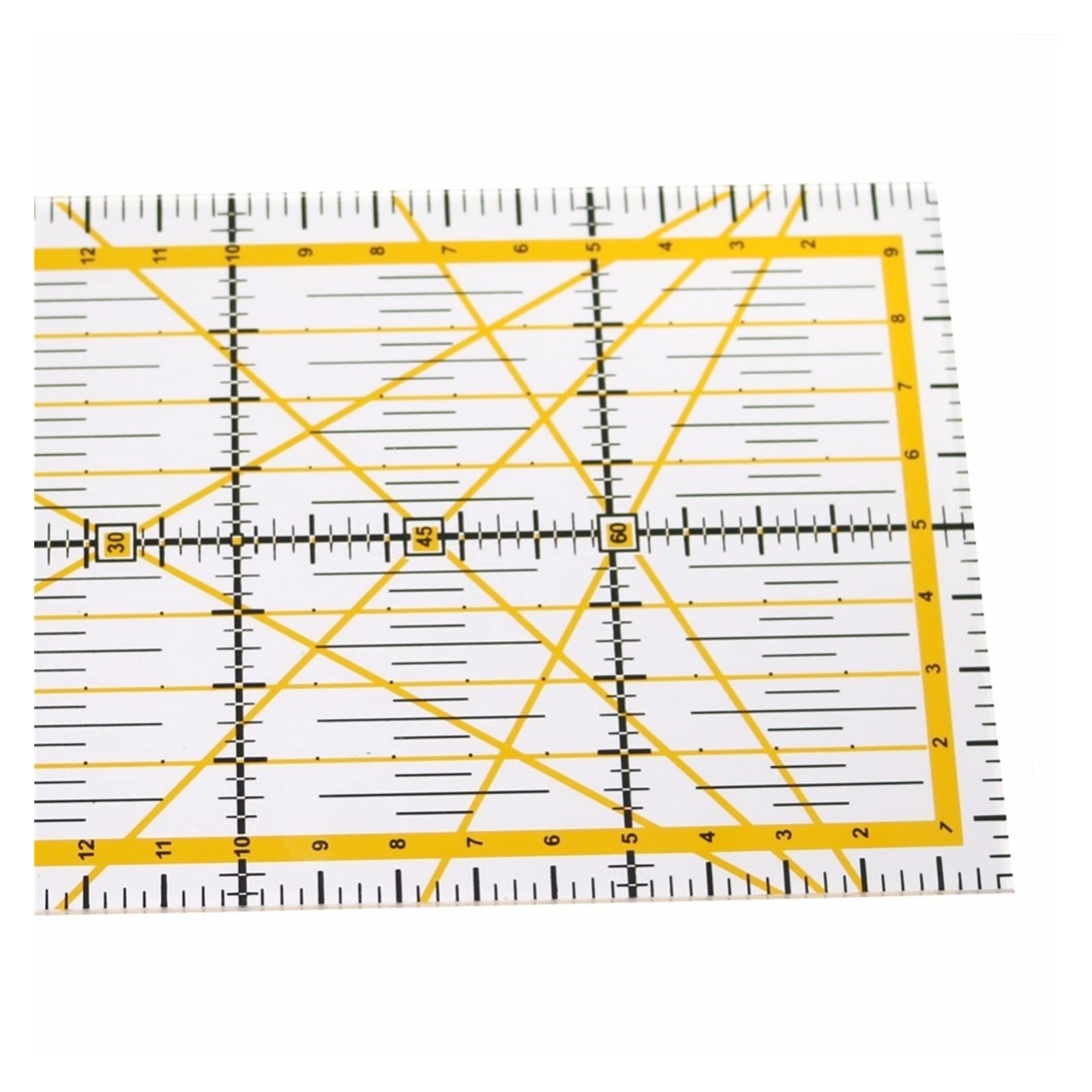 1 set di righelli rettangolari dritti in acrilico for scuola, ufficio, disegno, cucito, misurazione, patchwork