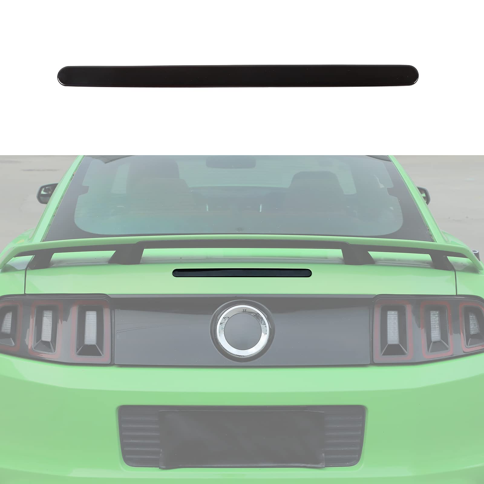 RT-TCZ Exalted 3rd Brake Light Cover Guard Trim Frame Bezels Decoration Accessories for Ford Mustang 2010-2014(Black)