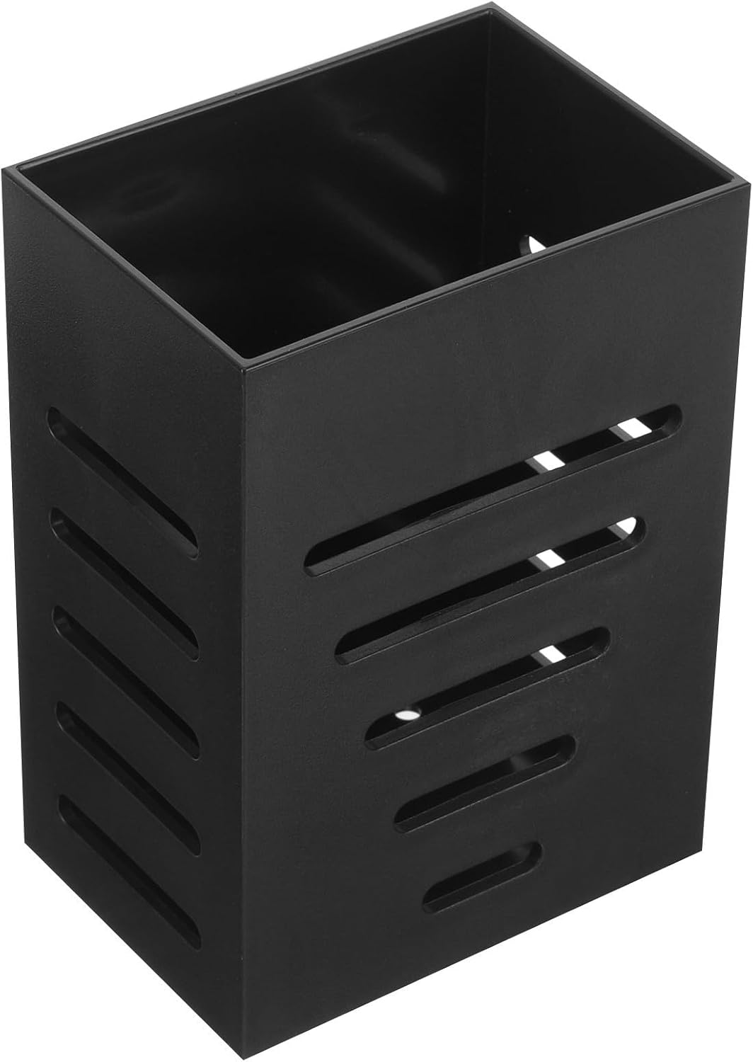 ARTIBETTER Wall Mounted Chopstick Holder Plastic PP Draining Basket Black