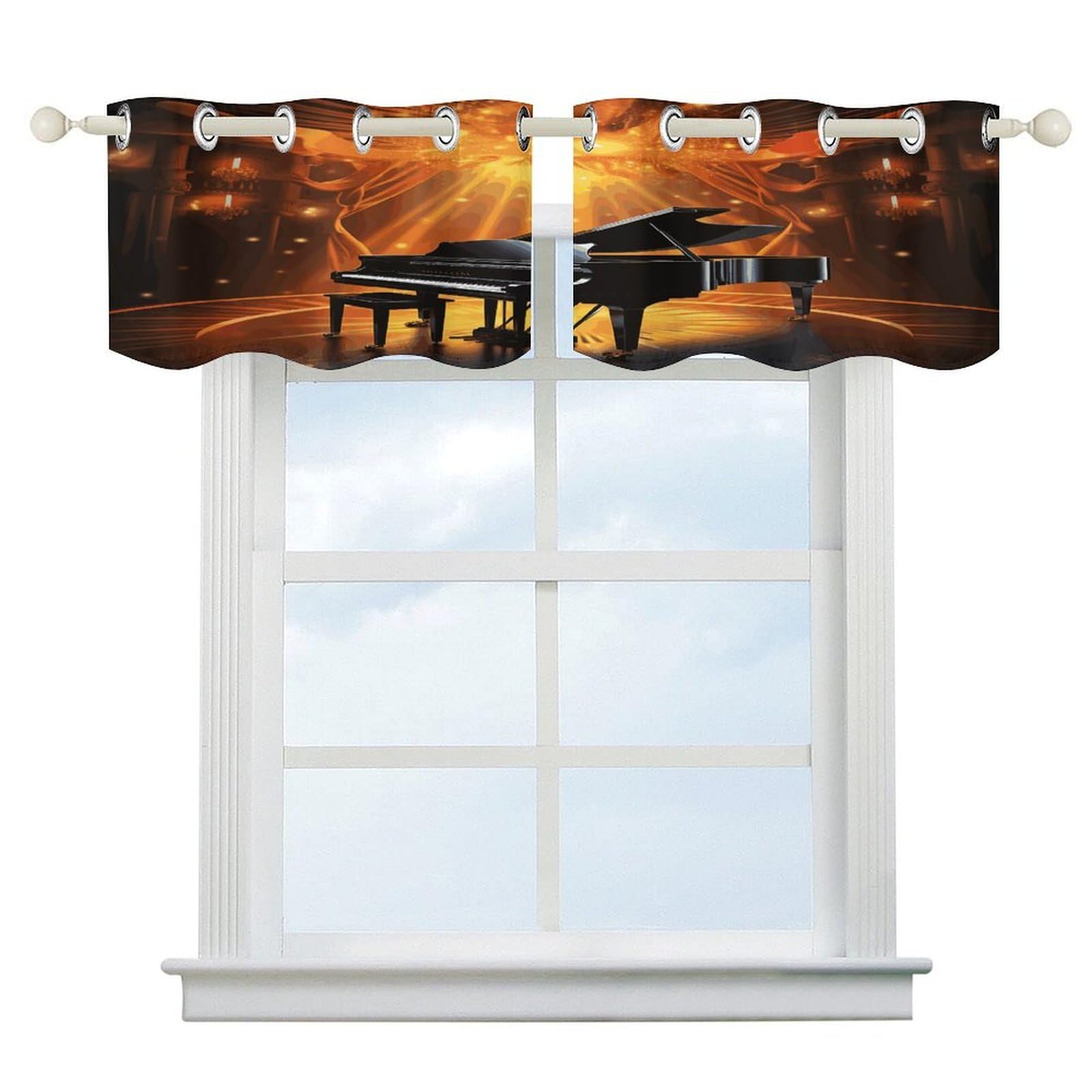 Fekiloot Style Musical Theatre Short Curtains Valance Curtain