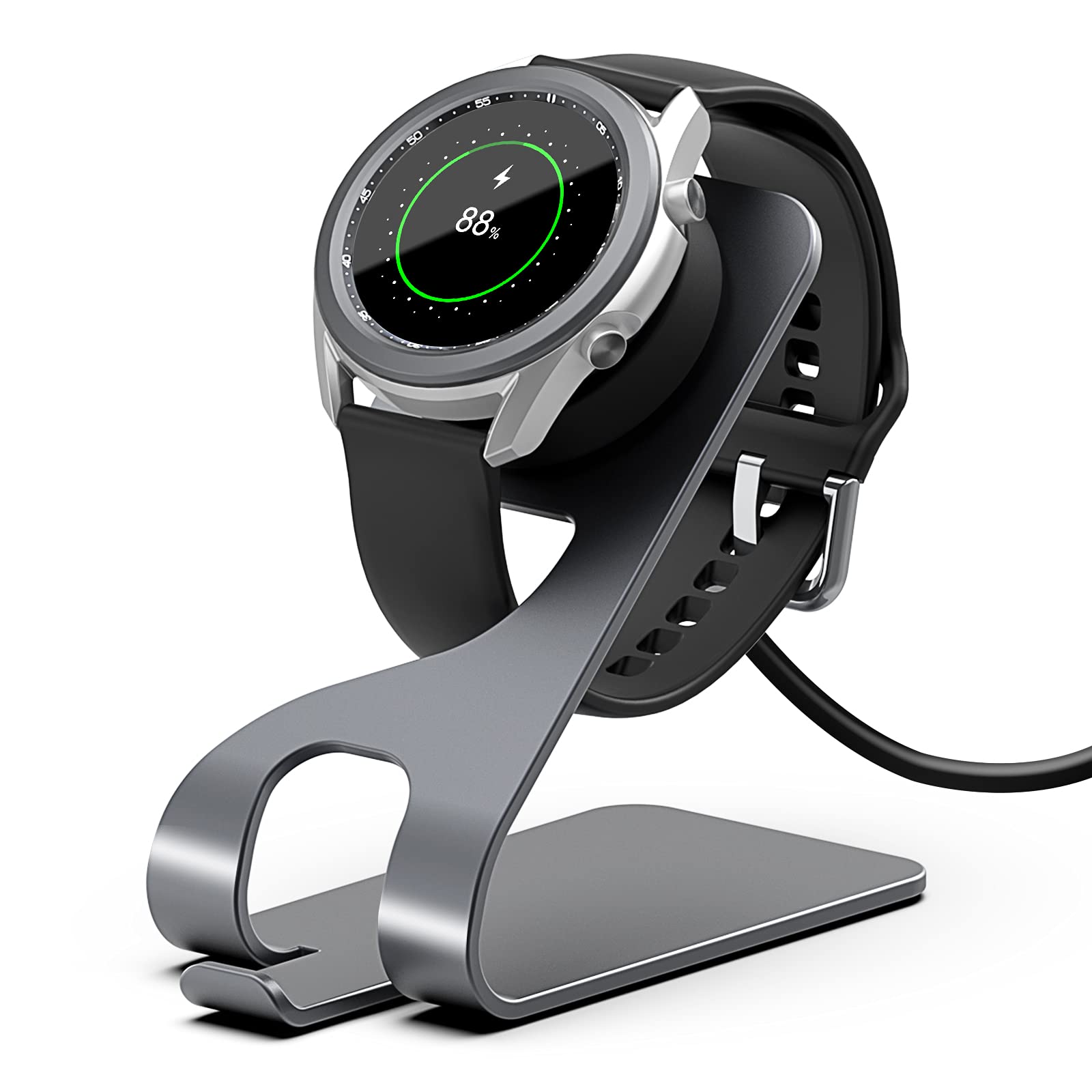 YUANHOTCharger for Samsung Galaxy Watch Active 40mm/Active 2 40mm & 44mm/Galaxy Watch 3 41mm 45mm, Replacement Magnetic Charging Cradle Dock with 5FT USB Cable for -R500/-R820/-R830/-R840/-R850