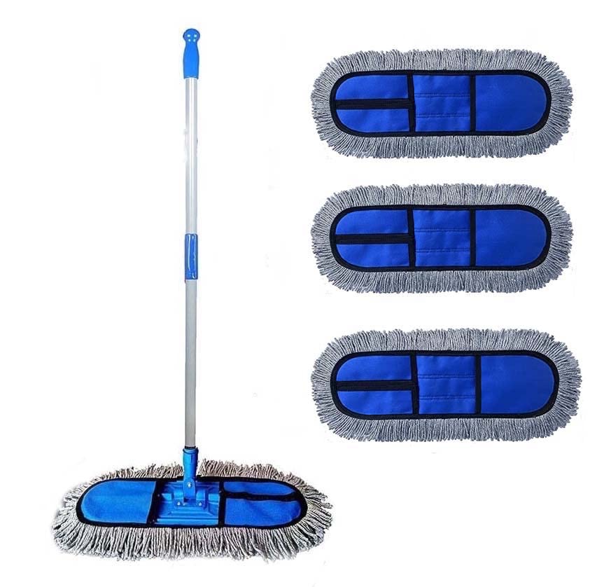 Marian® Wet and Dry Cotton pad Flat Floor Mop | Easy to Use Floor Cleaning Mop | Home | Office | Hotels | Hospitals | 4 Feet Handle Wet and Dry Mop with 3 Refill (18 INCH) (B0BTX2BK6X) Amazon Price History, Amazon Price Tracker